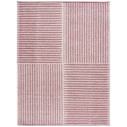 SAFAVIEH Natura Wayra Striped Area Rug, Ivory/Red, 8' x 10'
