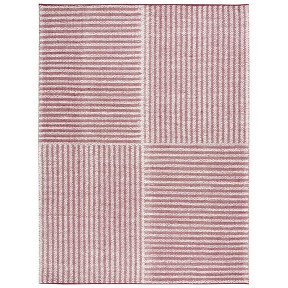 SAFAVIEH Natura Wayra Striped Area Rug, Ivory/Red, 8' x 10'