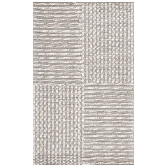 SAFAVIEH Natura Wayra Striped Area Rug, Ivory/Taupe, 4' x 6'