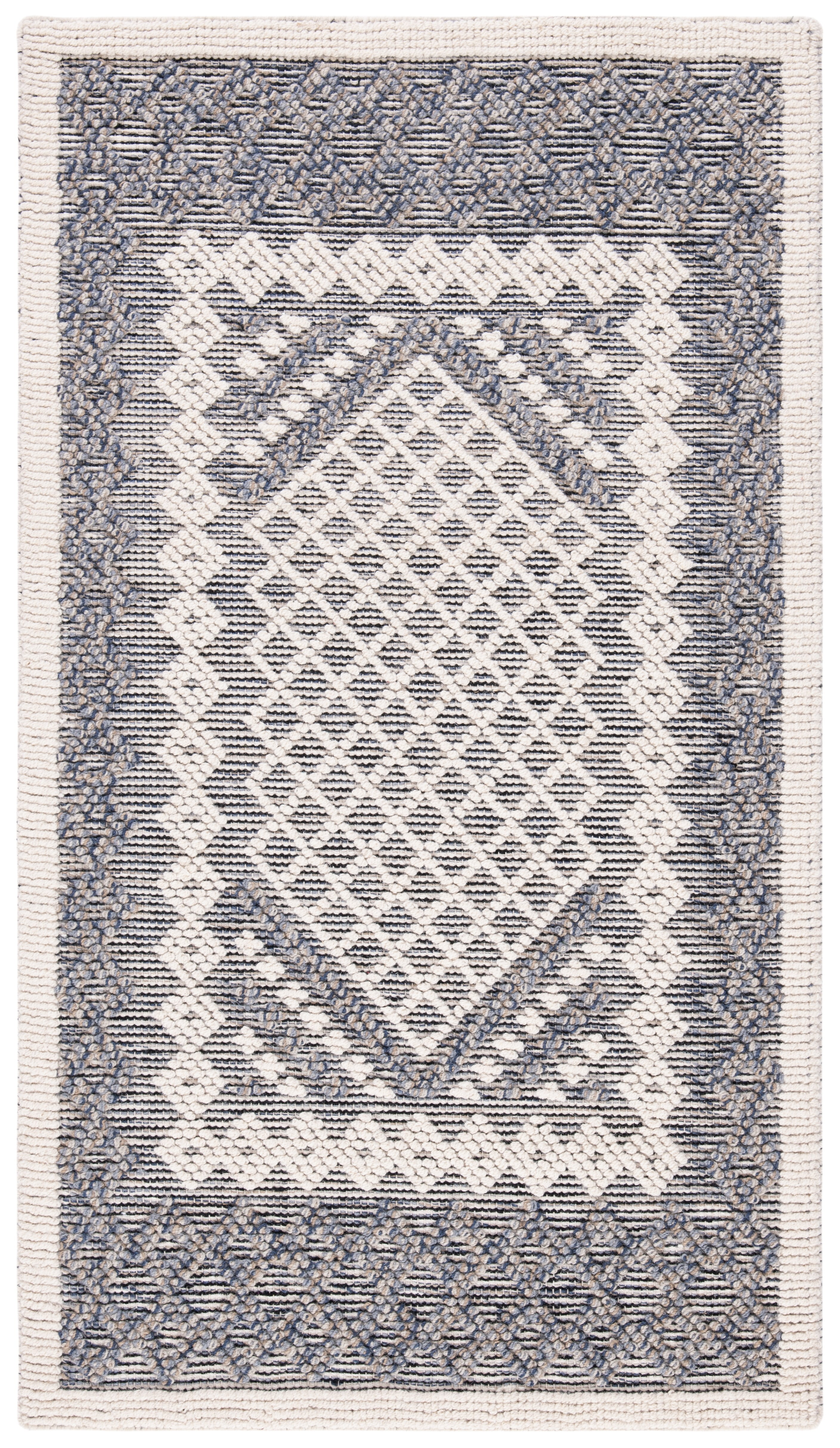 Handmade Red Wool Reversible Rectangular Area Rug