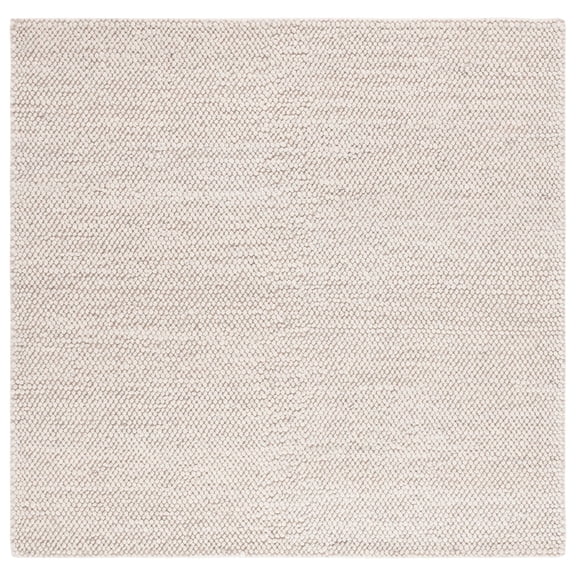 SAFAVIEH Natura Willoughby Distressed Area Rug, Grey/Ivory, 4' x 4' Square