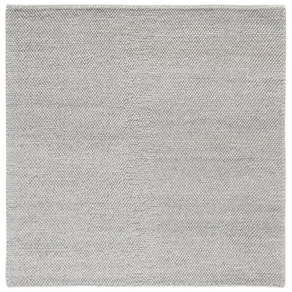 SAFAVIEH Natura Willoughby Distressed Area Rug, Silver, 4' x 4' Square