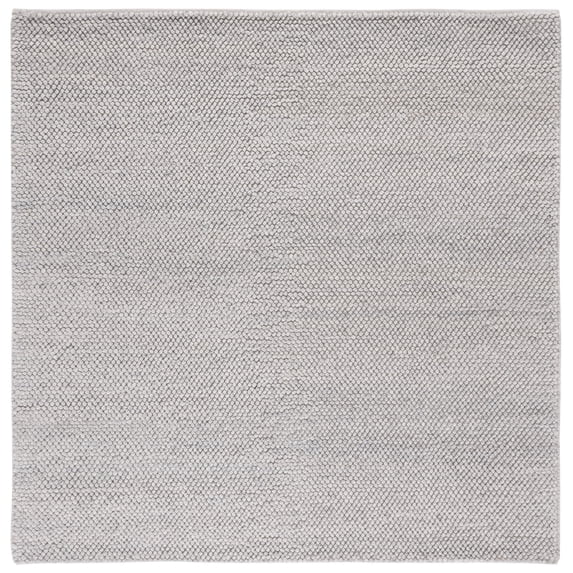 SAFAVIEH Natura Willoughby Distressed Area Rug, Silver, 6' x 6' Square