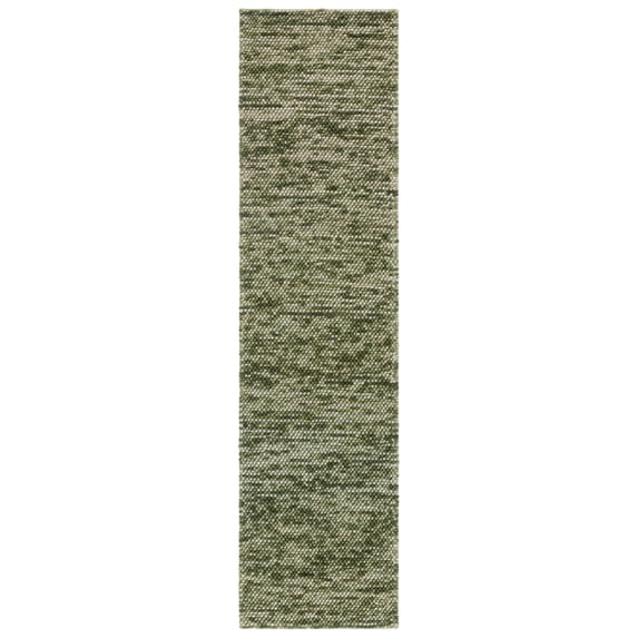 SAFAVIEH Natura Willoughby Distressed Runner Rug, Green/Ivory, 2'3" x 9'