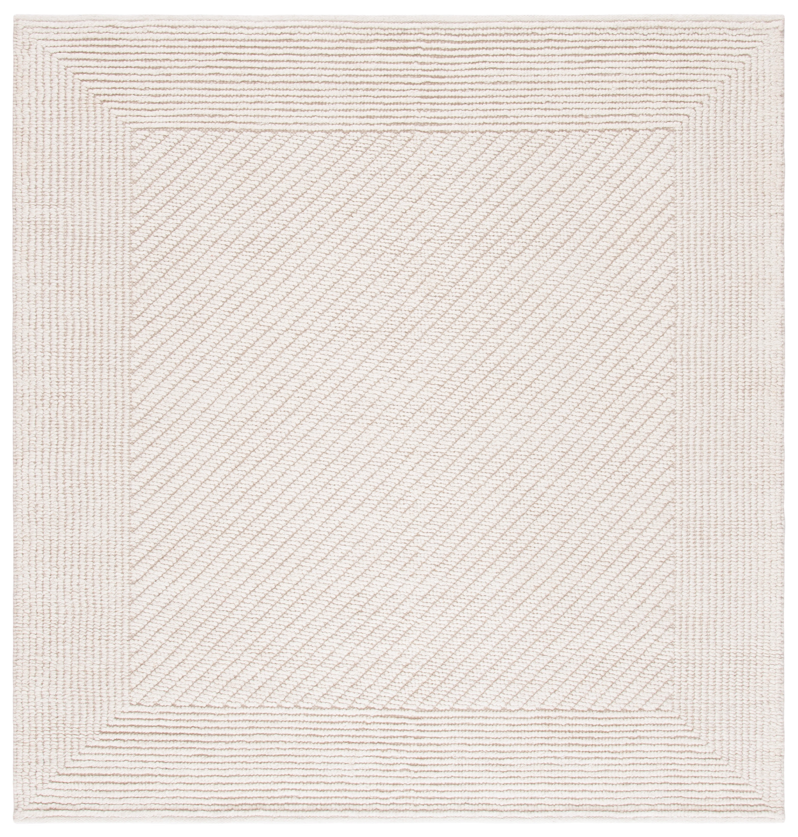 SAFAVIEH Natura Xanthia Solid Area Rug, Ivory, 6' x 6' Square
