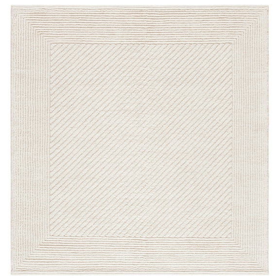 SAFAVIEH Natura Xanthia Solid Area Rug, Ivory, 8' x 8' Square