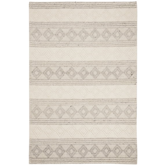 SAFAVIEH Natura York Striped Area Rug, Grey/Ivory, 2' x 3'