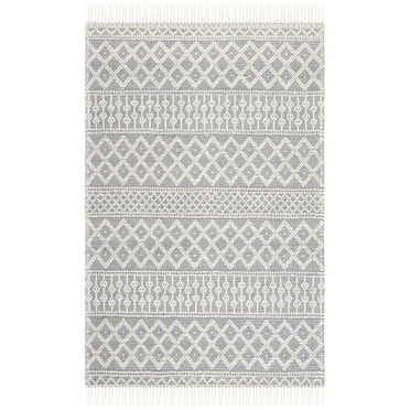 SAFAVIEH Natura Zephyr Geometric Area Rug, Ivory/Grey, 5' x 8'