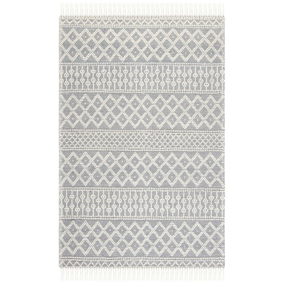 SAFAVIEH Natura Zephyr Geometric Area Rug, Ivory/Grey, 5' x 8'