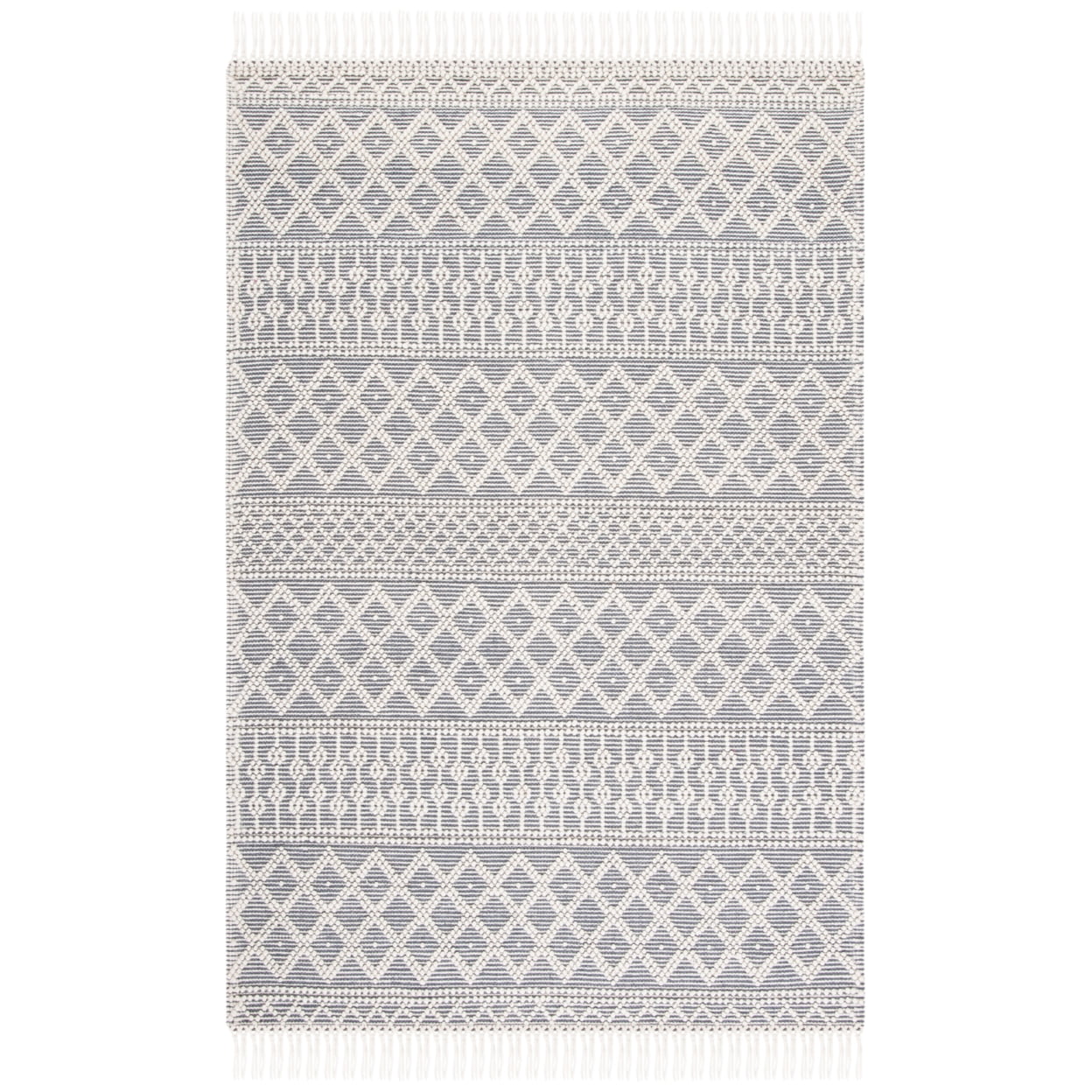 SAFAVIEH Natura Zephyr Geometric Area Rug, Ivory/Grey, 6' x 9'