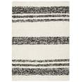 thumbnail image 1 of SAFAVIEH Natura Zyana Geometric Striped Area Rug, Black/Ivory, 4' x 6', 1 of 8