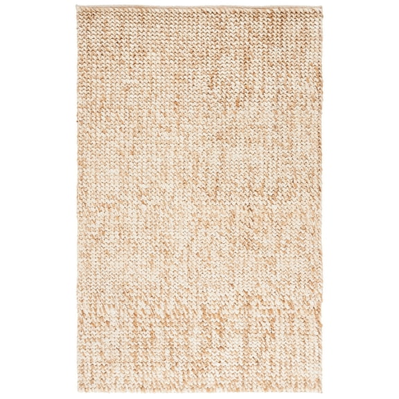 SAFAVIEH Natural Fiber Alayna Solid Area Rug, Natural/Bleach, 4' x 6'