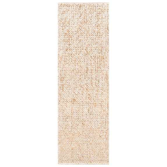 SAFAVIEH Natural Fiber Alayna Solid Runner Rug, Natural/Bleach, 2'3" x 8'