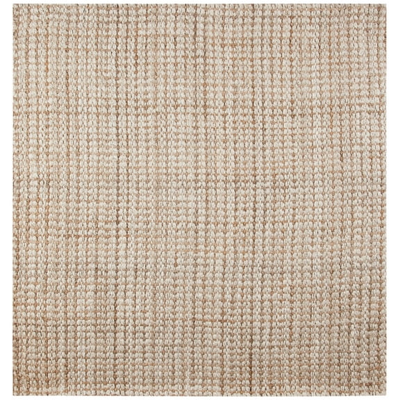 SAFAVIEH Natural Fiber Aletha Solid Area Rug, Ivory/Light Brown, 3' x 3' Square