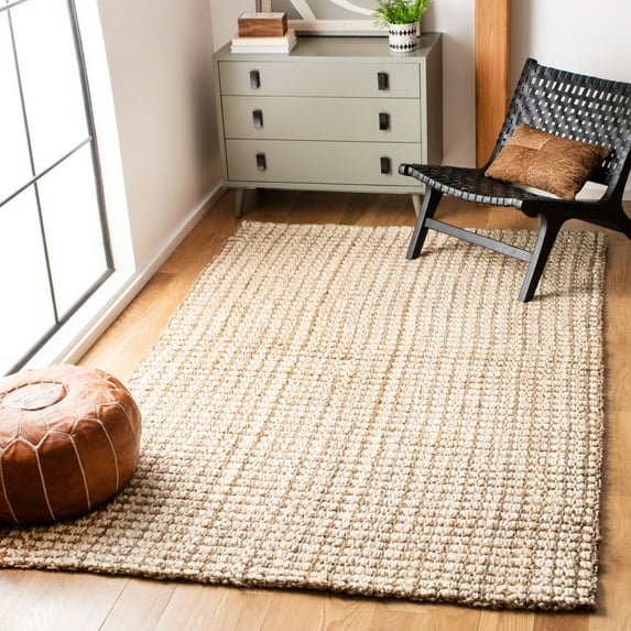 SAFAVIEH Natural Fiber Aletha Solid Area Rug, Ivory/Natural, 8' x 10'