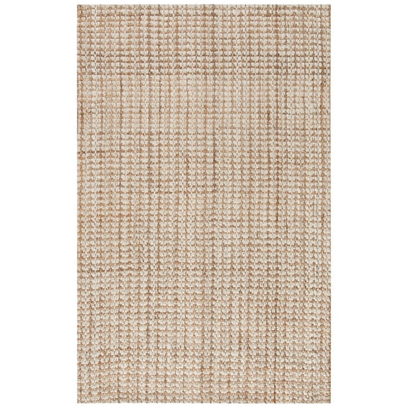 SAFAVIEH Natural Fiber Aletha Solid Jute Area Rug, Ivory/Light Brown, 6' x 9'