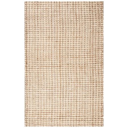 SAFAVIEH Natural Fiber Aletha Solid Jute Area Rug, Ivory/Natural, 4' x 6'