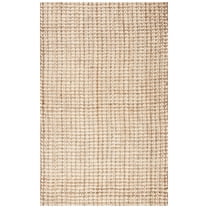 SAFAVIEH Natural Fiber Aletha Solid Jute Area Rug, Ivory/Natural, 5' x 8'