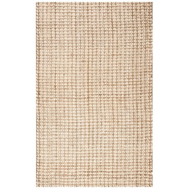 SAFAVIEH Natural Fiber Aletha Solid Jute Area Rug, Ivory/Natural, 5' x 8'