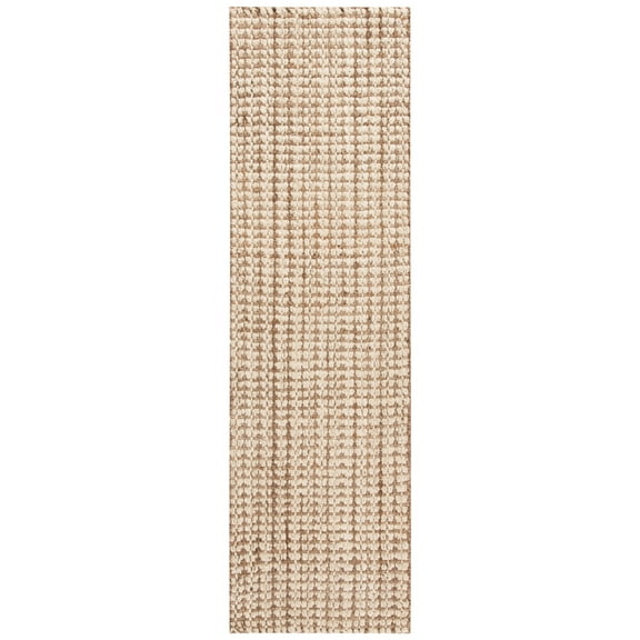 SAFAVIEH Natural Fiber Aletha Solid Jute Runner Rug, Ivory/Natural, 2'3" x 8'