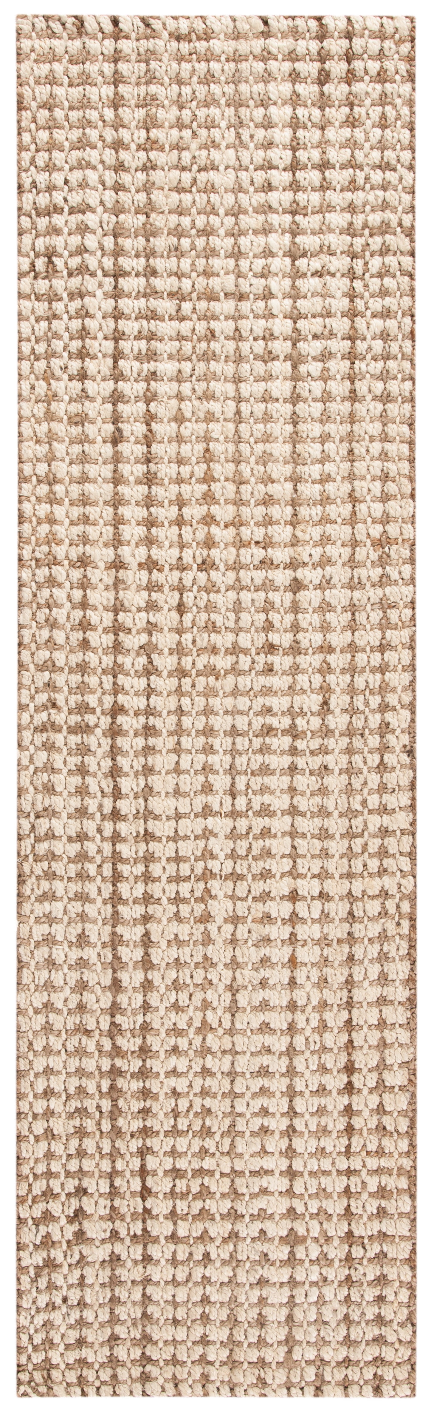 SAFAVIEH Natural Fiber Aletha Solid Runner Rug, Ivory/Natural, 2'3" x 10'
