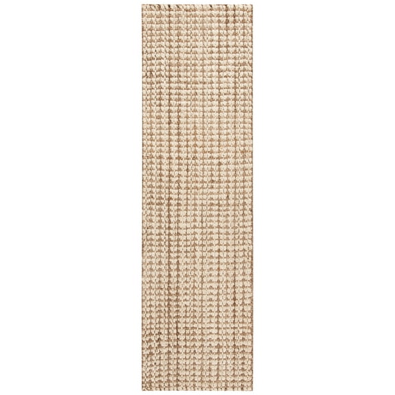 SAFAVIEH Natural Fiber Aletha Solid Runner Rug, Ivory/Natural, 2'3" x 10'