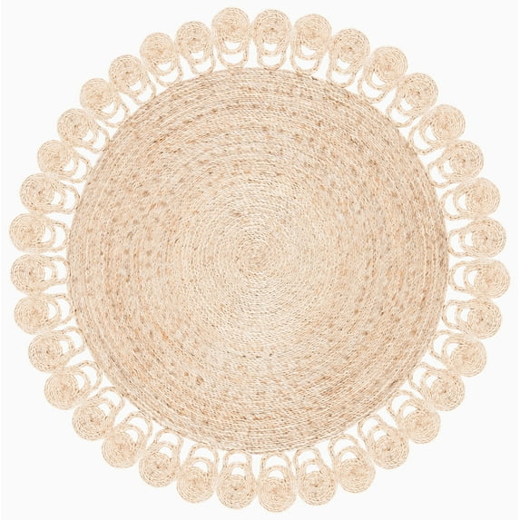 SAFAVIEH Natural Fiber Algernon Geometric Area Rug, Natural, 3' x 3' Round