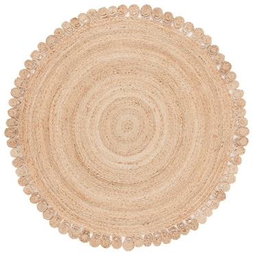 SAFAVIEH Natural Fiber Algernon Geometric Area Rug, Natural, 8' x 8' Round