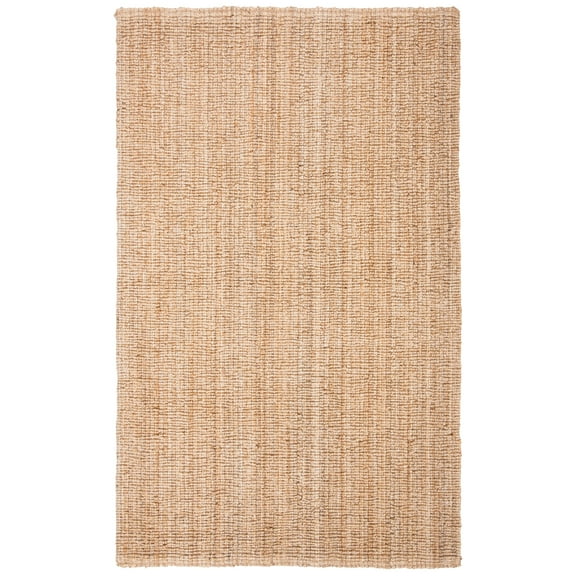 SAFAVIEH Natural Fiber Aliah Solid Jute Area Rug, Beige, 4' x 6'