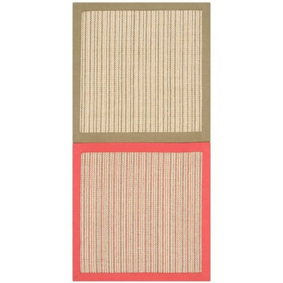SAFAVIEH Natural Fiber Alondra Striped Sisal Area Rug, Multi, 2' x 4'