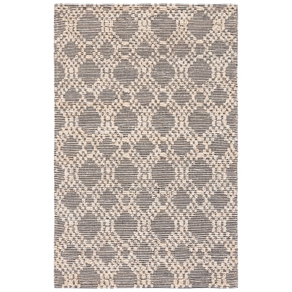 SAFAVIEH Natural Fiber Amadine Geometric Area Rug, Blush/Black, 5' x 8'