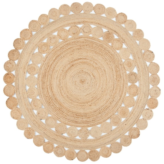 SAFAVIEH Natural Fiber Angelina Geometric Area Rug, Natural, 11' x 11' Round