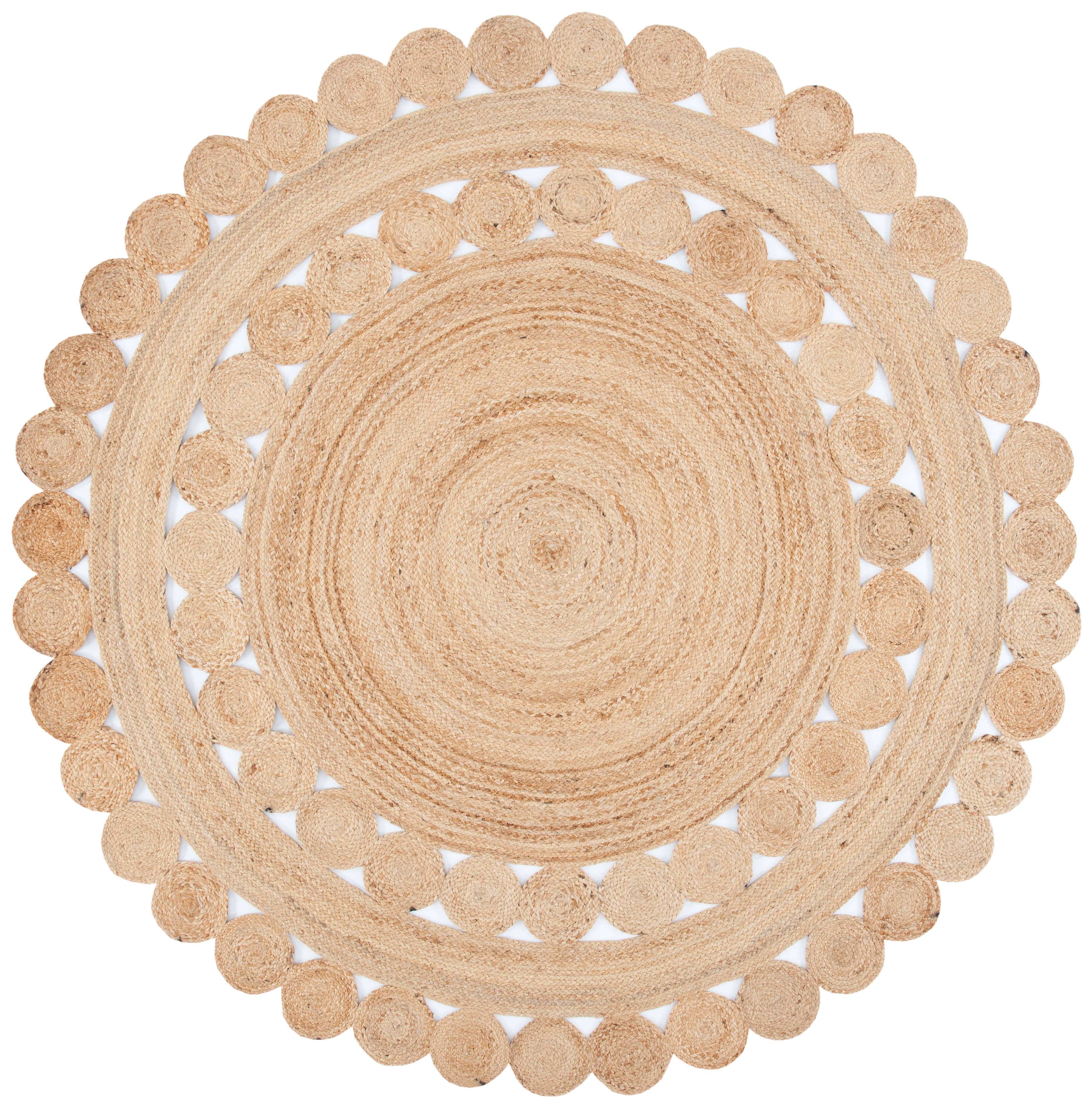 SAFAVIEH Natural Fiber Angelina Geometric Area Rug, Natural, 7' x 7 ...