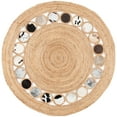thumbnail image 1 of SAFAVIEH Natural Fiber Annandale Geometric Area Rug, Beige/Silver, 4' x 4' Round, 1 of 3