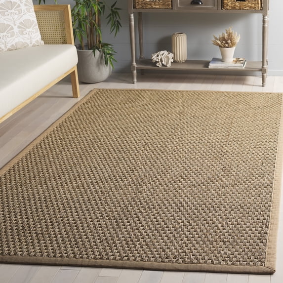 Safavieh Natural Fiber Rug Collection Solid Power Loomed Natural/Beige Bordered Area Rug, 2'6" x 4'