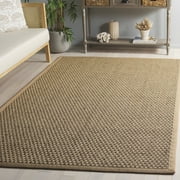 SAFAVIEH Natural Fiber Arbor Bordered Area Rug, Natural/Beige, 2' x 3' - Coastal Design, Natural & Beige, Seagrass, Ideal for Entryway, Kitchen, Living Room, Office, Bathroom, Bedside