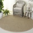 thumbnail image 1 of SAFAVIEH Natural Fiber Arbor Bordered Area Rug, Natural/Beige, 4' x 4' Round - Coastal Design, Natural & Beige, Seagrass, Ideal for Entryway, Kitchen, Living Room, Office, 1 of 13