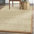 thumbnail image 1 of SAFAVIEH Natural Fiber Arbor Bordered Area Rug, Natural/Brown, 4' x 4' Square - Coastal Design, Natural & Brown, Seagrass, Ideal for Entryway, Kitchen, Living Room, Office, 1 of 12