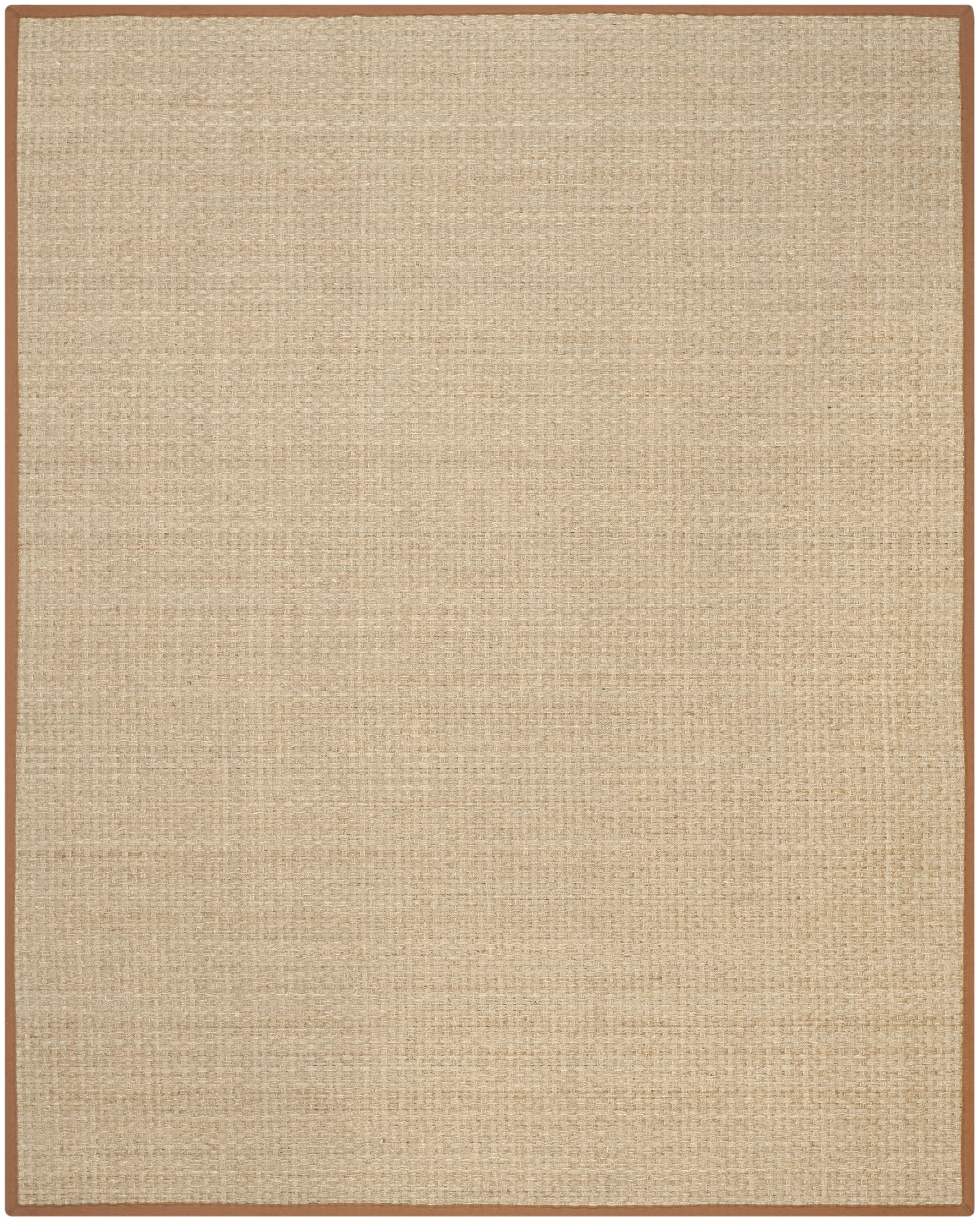 Natural Brown Hand-Knotted Cotton Area Rug 8' x 10'