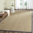 thumbnail image 1 of SAFAVIEH Natural Fiber Arbor Bordered Area Rug, Natural/Dark Gray, 5' x 8' - Coastal Design, Natural & Dark Grey, Seagrass, Ideal for Entryway, Kitchen, Living Room, Office, 1 of 13