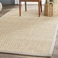 thumbnail image 1 of SAFAVIEH Natural Fiber Arbor Bordered Area Rug, Natural/Gray, 2'6" x 4' - Coastal Design, Natural & Grey, Seagrass, Ideal for Entryway, Kitchen, Living Room, Office, Bathroom, Bedside, 1 of 12