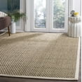 thumbnail image 1 of SAFAVIEH Natural Fiber Arbor Bordered Area Rug, Natural/Ivory, 6' x 9' - Coastal Design, Natural & Ivory, Seagrass, Ideal for Entryway, Kitchen, Living Room, Office, 1 of 13