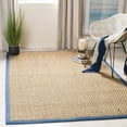 thumbnail image 1 of SAFAVIEH Natural Fiber Arbor Bordered Area Rug, Natural/Light Navy, 4' x 6' - Coastal Design, Natural & Light Navy, Seagrass, Ideal for Entryway, Kitchen, Living Room, Office, Bathroom, Bedside, 1 of 10
