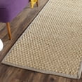 thumbnail image 1 of SAFAVIEH Natural Fiber Arbor Bordered Runner Rug, Natural/Gray, 2'6" x 6' - Coastal Design, Natural & Grey, Seagrass, Ideal for Entryway, Kitchen, Living Room, Office, Hallway, 1 of 12