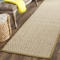 thumbnail image 1 of SAFAVIEH Natural Fiber Arbor Bordered Runner Rug, Natural/Olive, 2'6" x 16' - Coastal Design, Natural & Olive, Seagrass, Ideal for Entryway, Kitchen, Living Room, Office, Hallway, 1 of 11
