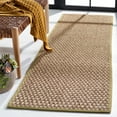 thumbnail image 1 of SAFAVIEH Natural Fiber Arbor Bordered Runner Rug, Natural/Olive, 2'6" x 8' - Coastal Design, Natural & Olive, Seagrass, Ideal for Entryway, Kitchen, Living Room, Office, Hallway, 1 of 11