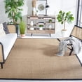 thumbnail image 1 of SAFAVIEH Natural Fiber Arbor Bordered Area Rug, Natural/Black, 7' x 7' Square - Coastal Design, Natural & Black, Seagrass, Ideal for Entryway, Kitchen, Living Room, Office, 1 of 10