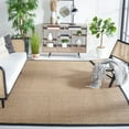 thumbnail image 1 of SAFAVIEH Natural Fiber Arbor Bordered Area Rug, Natural/Black, 9' x 9' Square, 1 of 10