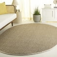 thumbnail image 1 of SAFAVIEH Natural Fiber Arbor Bordered Area Rug, Natural/Ivory, 6' x 8' Oval - Coastal Design, Natural & Ivory, Seagrass, Ideal for Entryway, Kitchen, Living Room, Office, 1 of 10