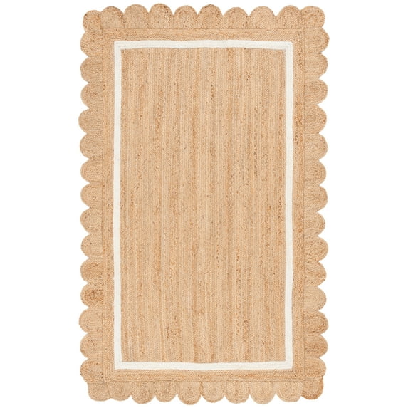 SAFAVIEH Natural Fiber Archibald Bordered Area Rug, Natural/Ivory, 6' x 9'